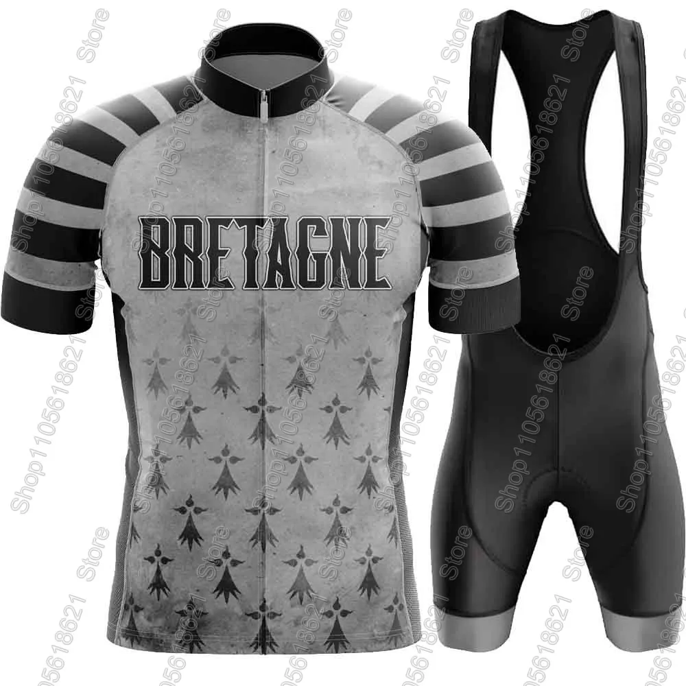 Bretagne 2026 Cycling Jersey Set Men France Cycling Breizh-Clothing Summer Road Bike Shirt Suit Bicycle Bib Shorts MTB Maillot