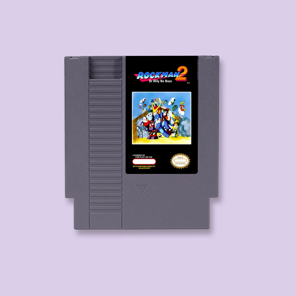 Rockman 1 2 Dr Wily No Nazo Action Game Card for NES 72 Pins 8bit Console Video Game Cartridge