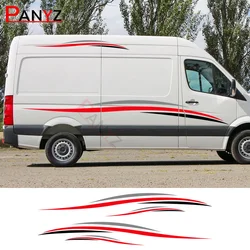 Car Both Side Stickers For Volkswagen VW Crafter Tuning Accessories Sport Motorhome Camper Van DIY Stripes Graphics Decals