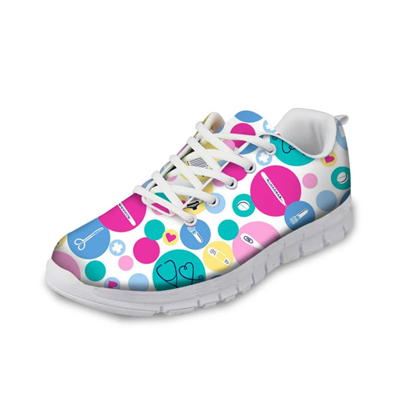 Cartoon Nurse Pattern Summer Sport Running Jogging Shoes For Women Casual Sneakers Flats Female Woman Comfortable Ladies Shoes