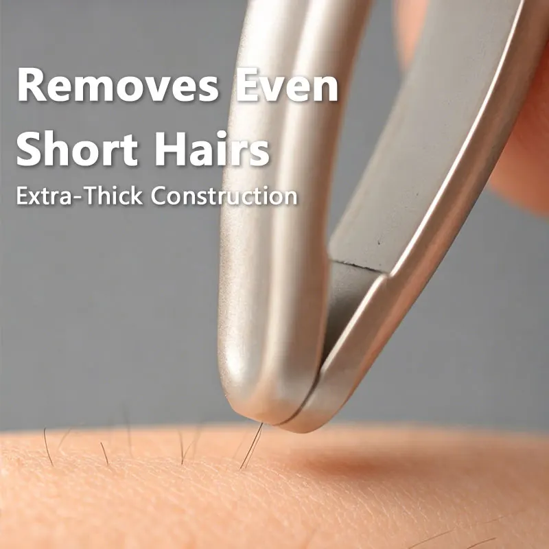 1/3/6pcs Premium Round Head Tweezers for Eyebrow & Facial Hair Removal Seamless Clips Short Hair Precision Beard Clip ﻿