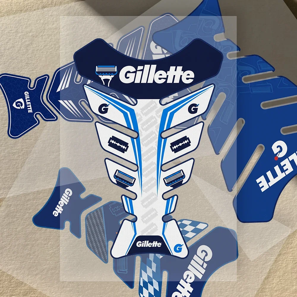 Decal Waterproof Motorcycle Gas Tank Sticker Vinyl Graphics Motorbike Decor Accessories For G-Gillette Flat Fishbone