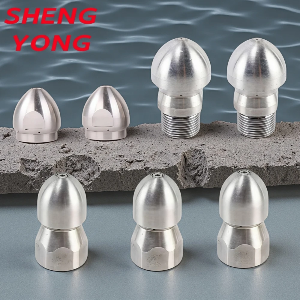 

40L High Flow High Pressure Cleaning Machine Nozzle Stainless Steel Nozzle Sewer Drainage Cleaning Nozzle Pipeline Cleaning Tool