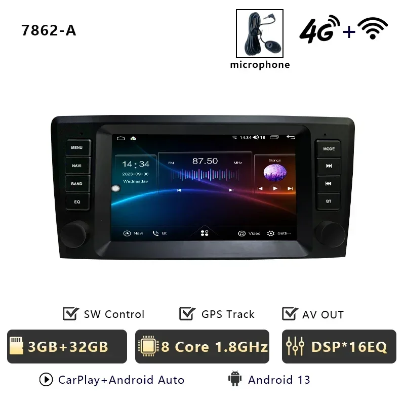 CHSTEK Autoradiostation Carplay Android13 Voor Volvo S60 S40 V40 V70 XC70 XC90 2000-2004 Multimedia navigatie GPS Bluetooth