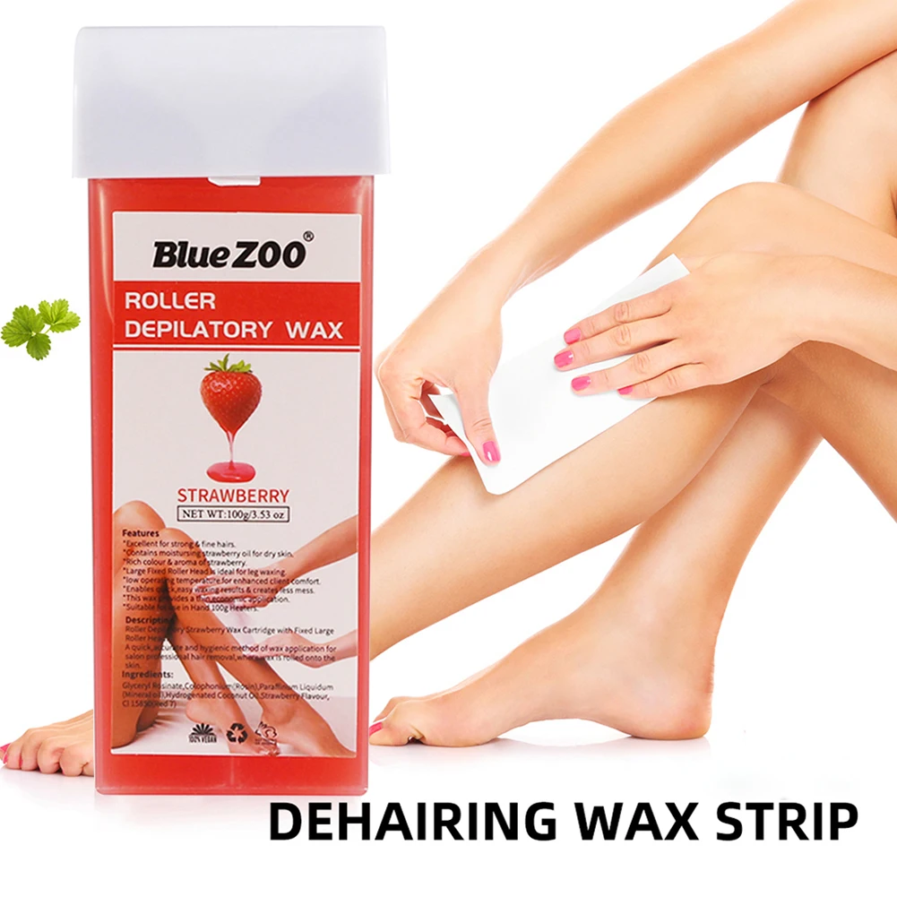 100g Hair Removal Heater Waxing Epilator Skin Roll-On Depilatory Wax Cartridge