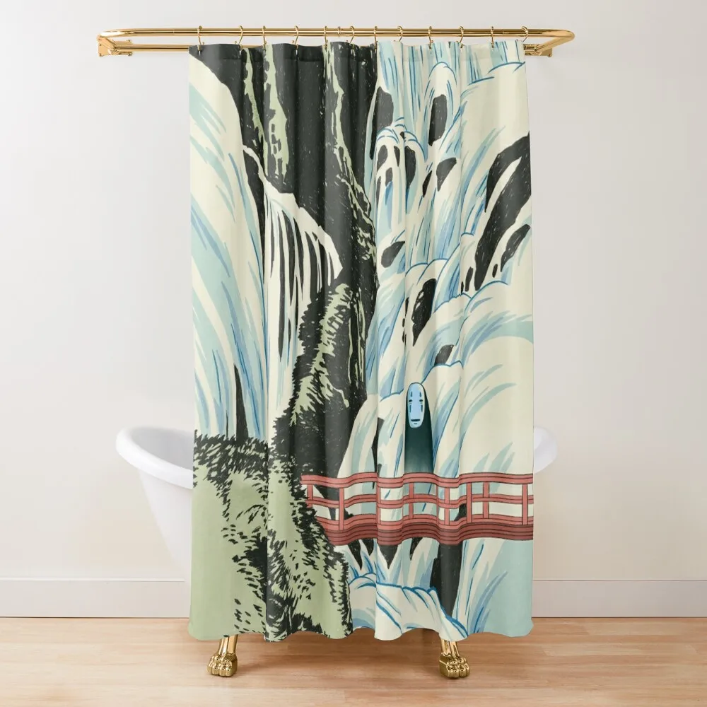 

Waterfall bridge spirit Shower Curtain Anime Shower Shower Bath For For The Bathroom Curtain