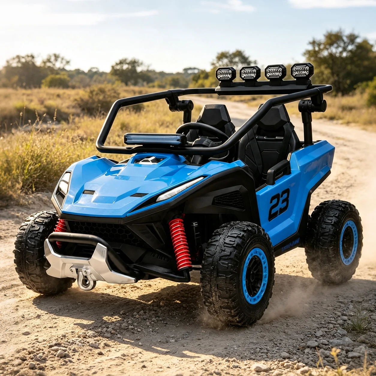 12V 2 Seater Kids Ride On UTV With 2.4G Remote Control, Dual 40W Motors, Electric Off Road Car, 110LB Capacity, Forward Reverse