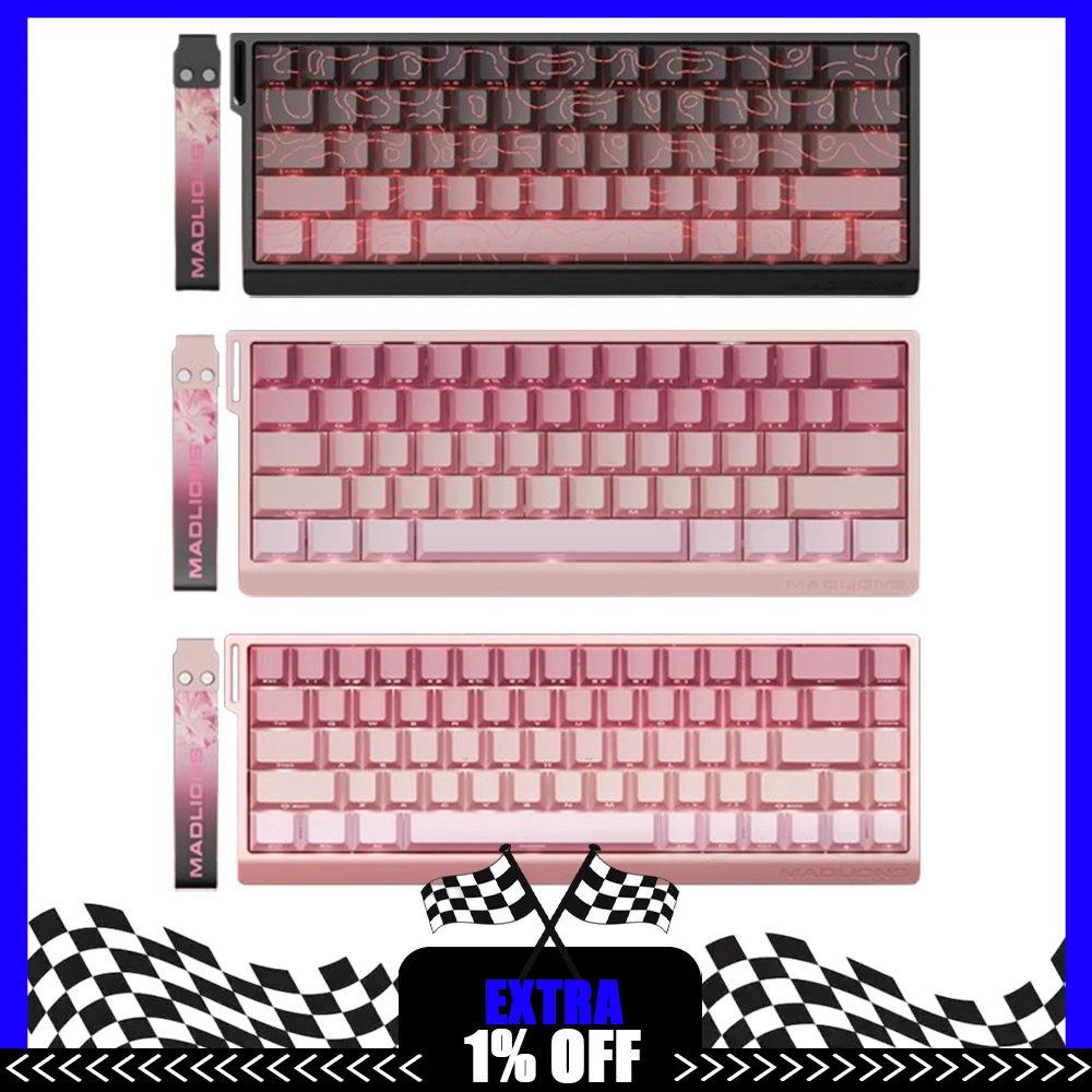 

Механическая клавиатура FGG Madlions MAD68 Pro/MAD60 Pro, алюминиевая клавиатура с эффектом Холла, 8 кГц, частота запуска, игровая клавиатура с низкой задержкой