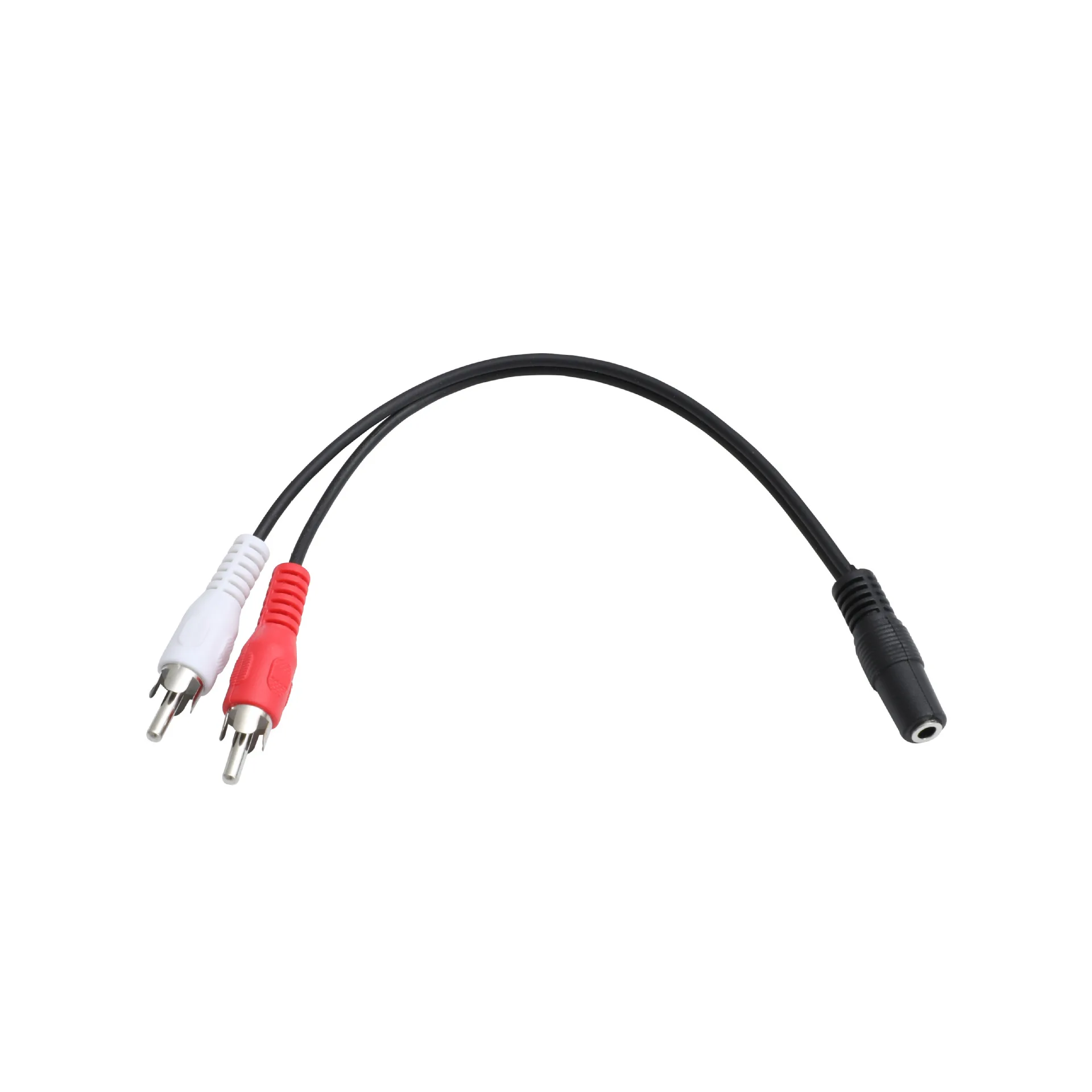 Jack para 2RCA fêmea macho soquete de áudio estéreo, 3.5 AUX Y adaptador para DVD amplificadores, fone de ouvido, cabo RCA, 3.5mm