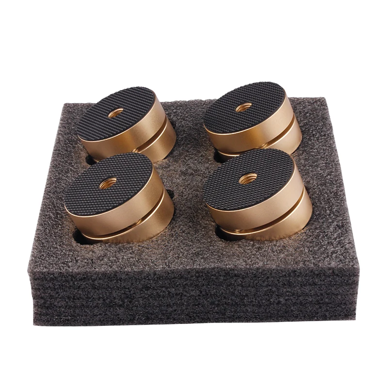 YYTCG 4Pcs Hohe Qualität Audiophile Schock Dämpfung Pad HIFI Stand Füße lautsprecher Stabilisieren Audio CD Aluminium Isolation Füße Pad Fuß 5