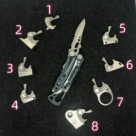 8 Types Of Hook Extensions Ratchet Hammer Bit Driver 6.35mm 4mm For Leatherman Skeletool DIY Upgrade Parts Accessories