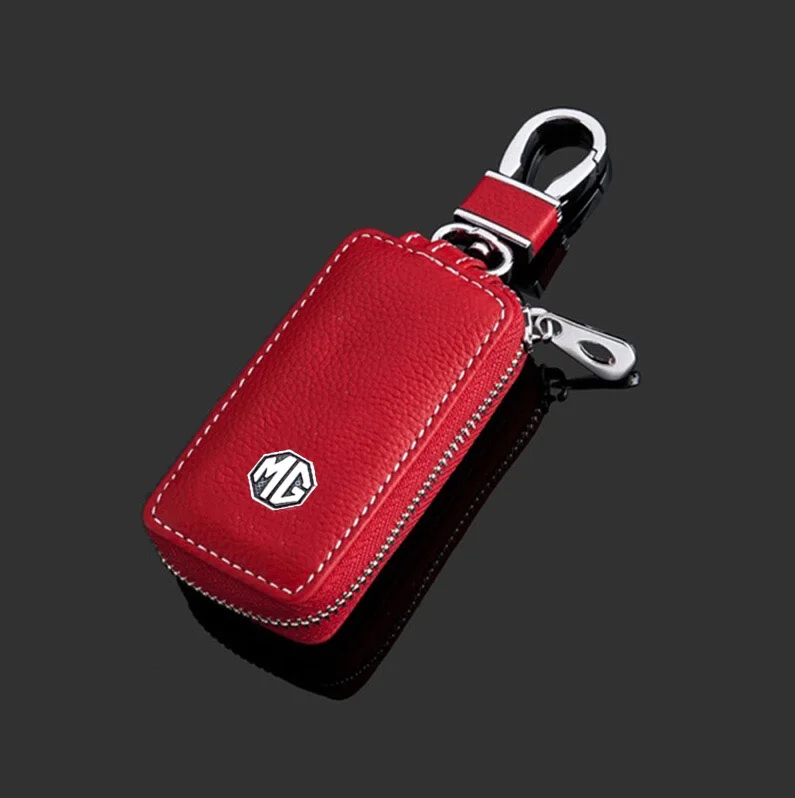 

Leather Car Key Holder Zipper Key Bag for MG