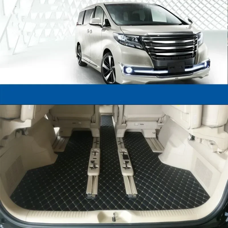 Car Floor Mats + Trunk mat  for toyota Vellfire Alphard 2005 - 2008 -2012  2014 2015 2017 2018 2019 2021 accessories 10 20 30