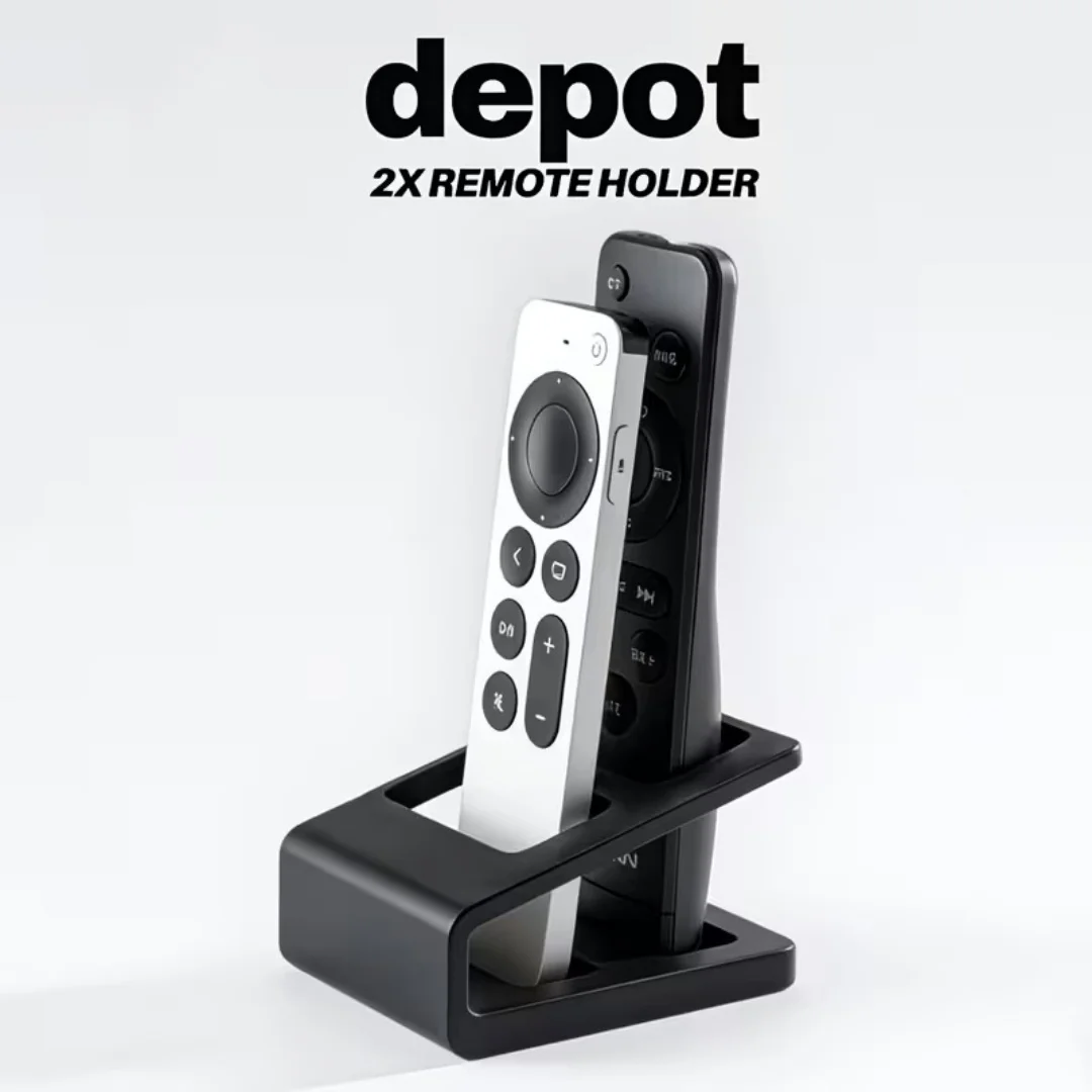 Dual Slot Desktop Remote Control Holder Anti-Lost Storage Stand Organizer for  TV Remote Home Living Room Office Desk Decor