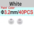 3.2mm Blanco 40 piezas