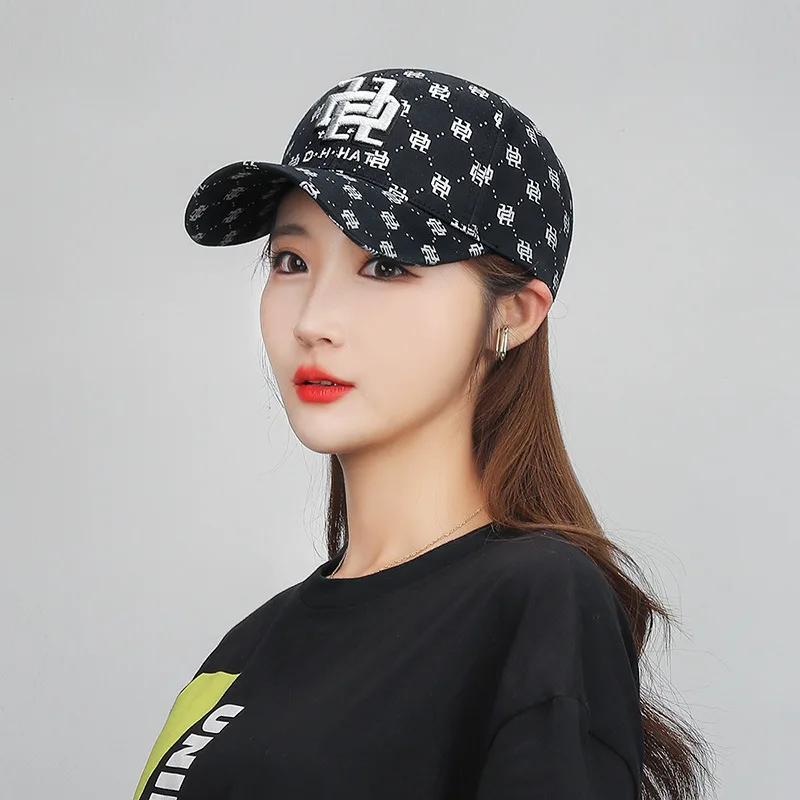 High Quality Fully Printed Embroidered Hat Leisure Versatile Adjustable Sunshade Baseball Cap Couples Fashionable Duckbill Cap