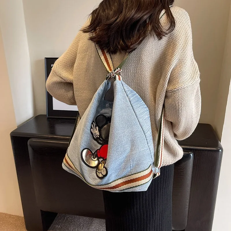 Disney Mickey\'s New Fashionable and Versatile Women\'s Shoulder Bag Large Capacity Multifunctional Commuter Handbag