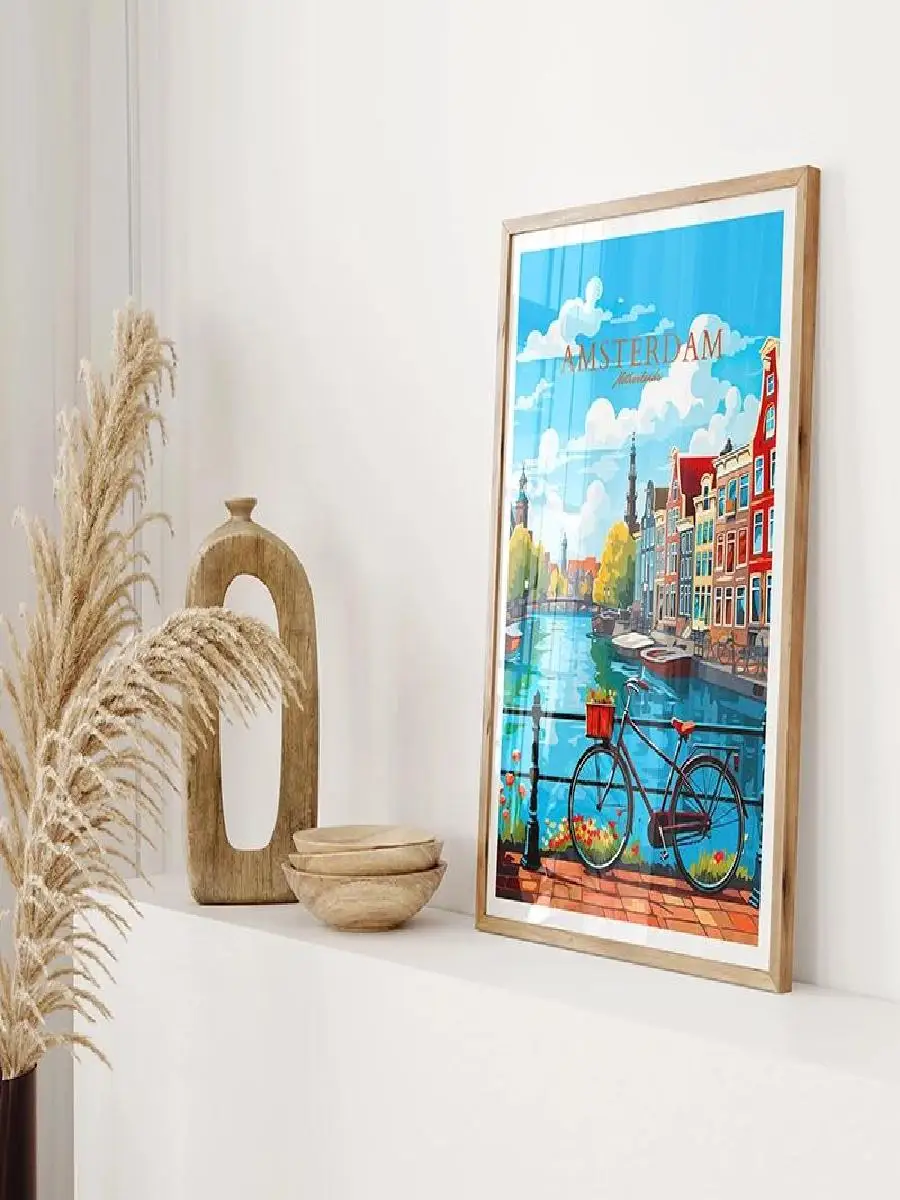 الدنمارك البرتغال هولندا السفر المشارك كوبنهاغن ماديرا بورتو حائط لوح رسم الفن لغرفة المعيشة ديكور المنزل المشارك P #2