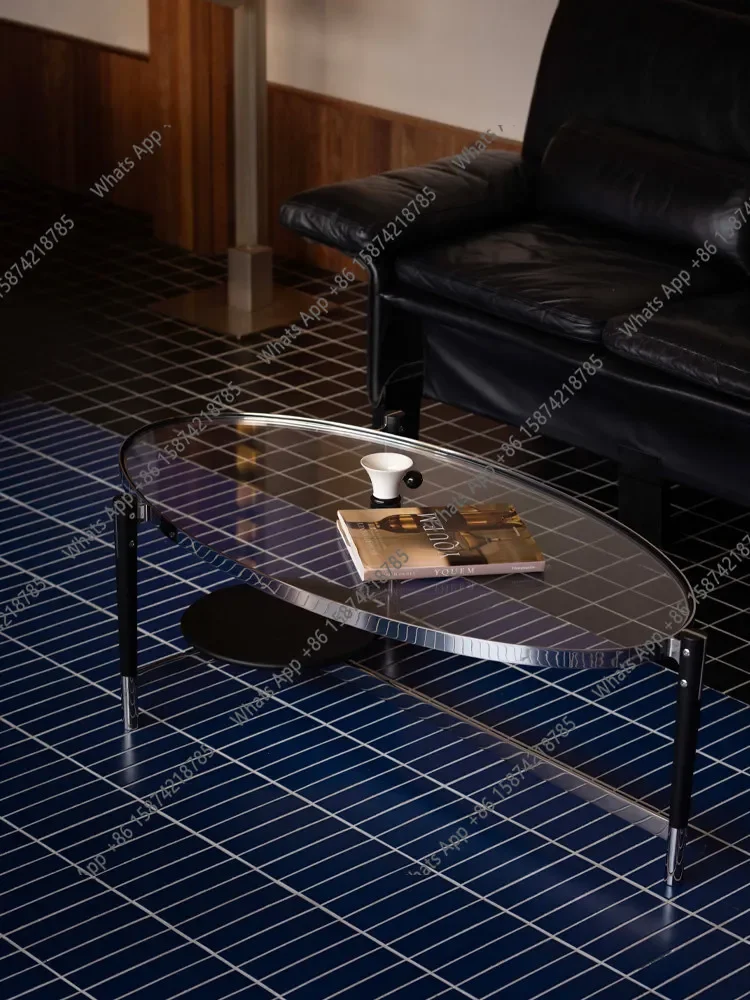 N65 Bauhaus solid wood glass oval coffee table living room home 2026 new model