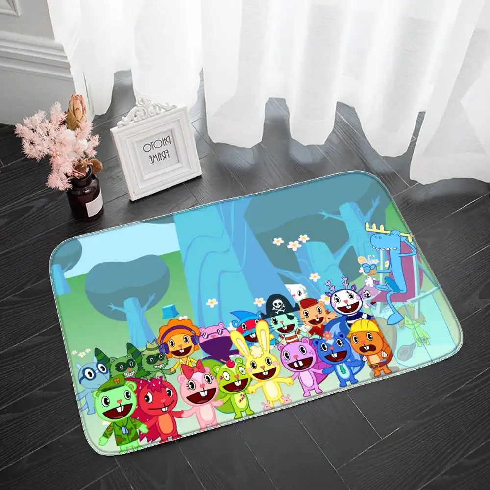 

Happy Tree Friends Floor Mat Entrance Doormat Bath Mats Non-slip Mat Carpets Carpet Entrance Of House Custom Kitchen Foot Mat Cu