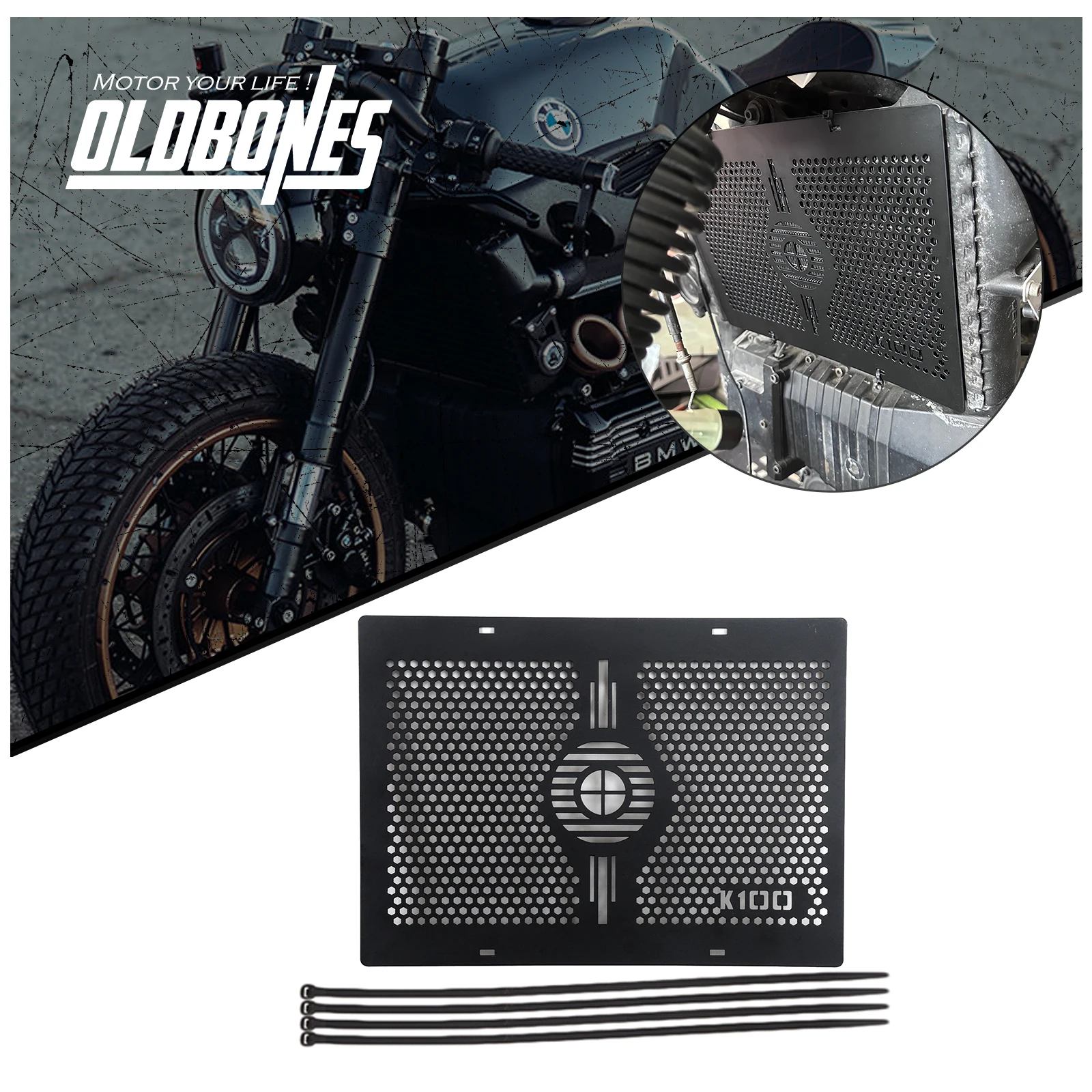Cafe Racer K Serie  For BMW K75 K100 Radiator Guard Grill Guard Cover Grille Oil Cooler Protector Motorcycle Accessories