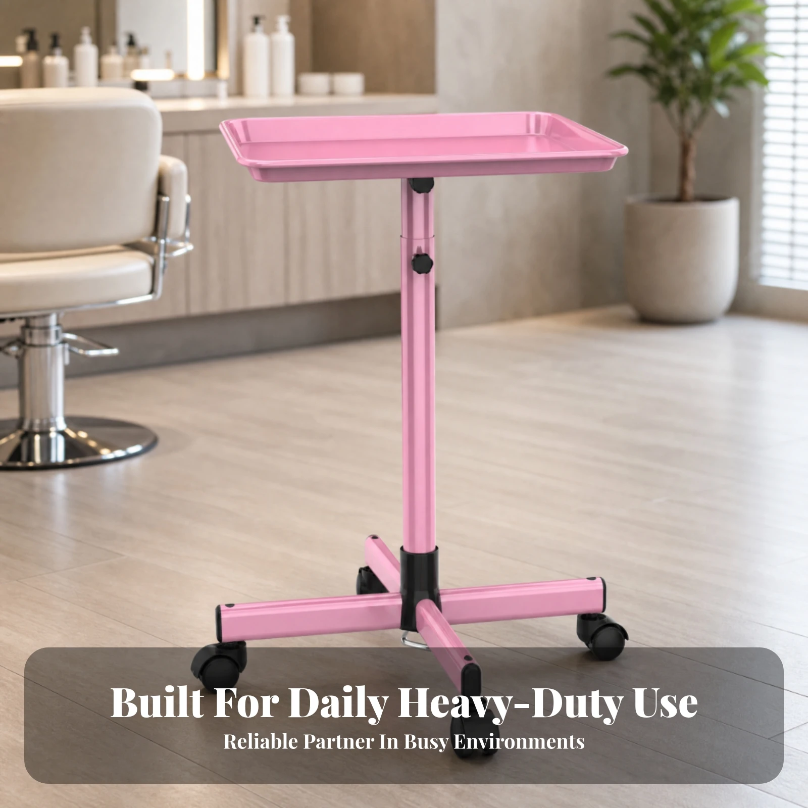 Mobile Salon Cart with Caster Wheels Lockable Salon Tool Tray Trolley Beauty Tool Rolling Cart Portable for Estheticians