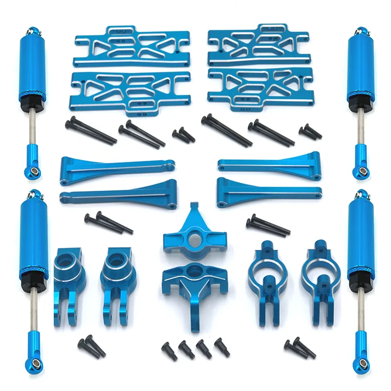 Metal Upgrade Parts Kit Swing Arms Steering Cup Shock Absorber for WLtoys 104016 104018 104009 12402 12404 12409 RC Car
