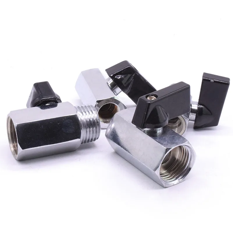 1/4 "3/8" 1/2 "BSP żeński gwint męski mosiądz mały zawór kulkowy łącznik do montażu rur z uchwytem
