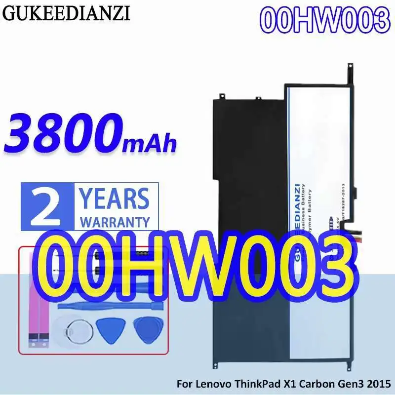 

Laptop Battery 00HW003 3800Mah For Lenovo Thinkpad X1 Carbon Gen3 2015 Gen2 2014 00HW002 45N1702 SB10F46440 45N1700