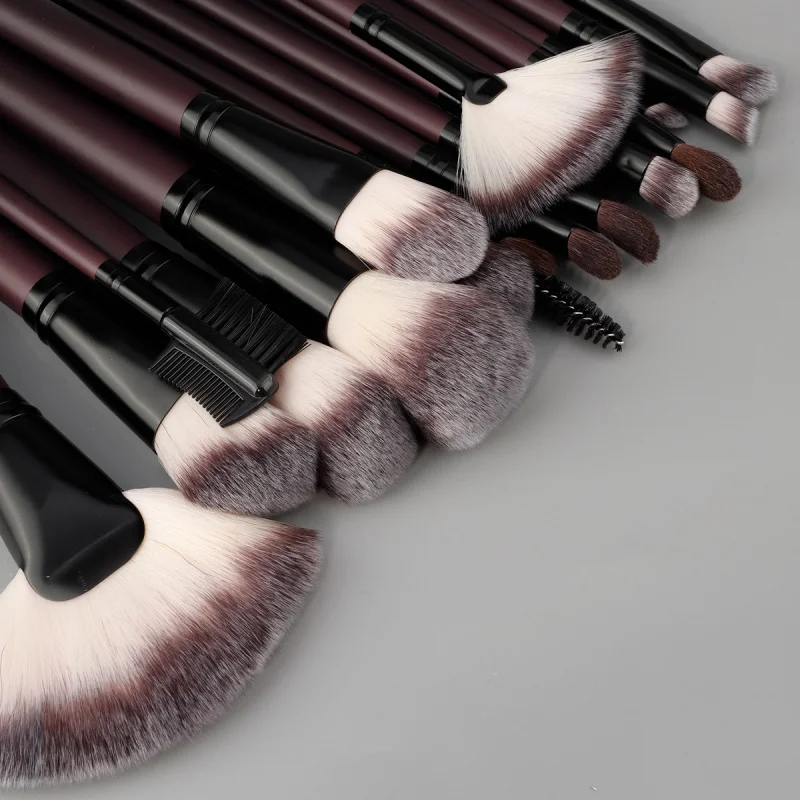 New26Animal Hair 더블 팩 로즈우드 컬러 메이크업 브러쉬 세트 전문 메이크업 아티스트 하이 엔드 소프트 뷰티 메이크업