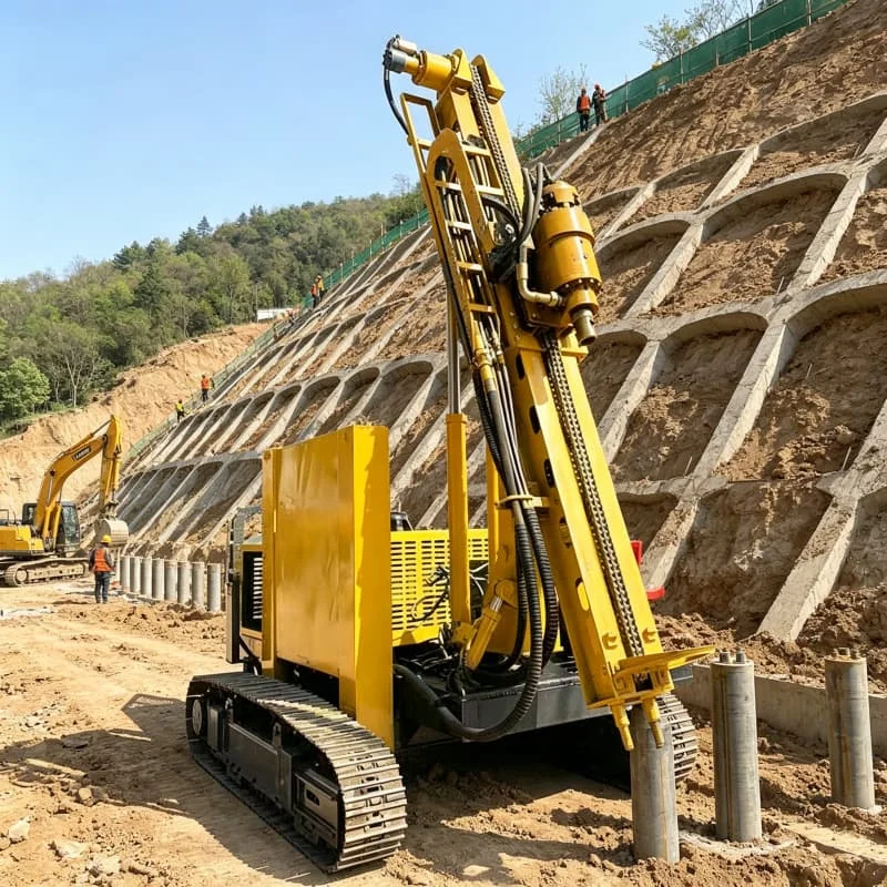 Rotary Piling Rig Hydraulic Auger Drilling Pile Driver for Foundation Customized Drill Diameter for Railway Station Airport