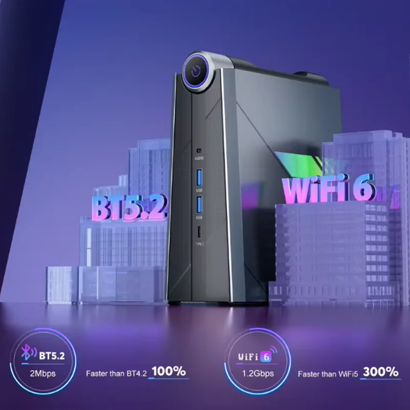 ACEMAGIC Mini PC Intel Core i9-11900H 4.9GHZ 16GB RAM + 512GB SSD Pequeno Portátil Escritório Entretenimento Jogos Preferido Windows11