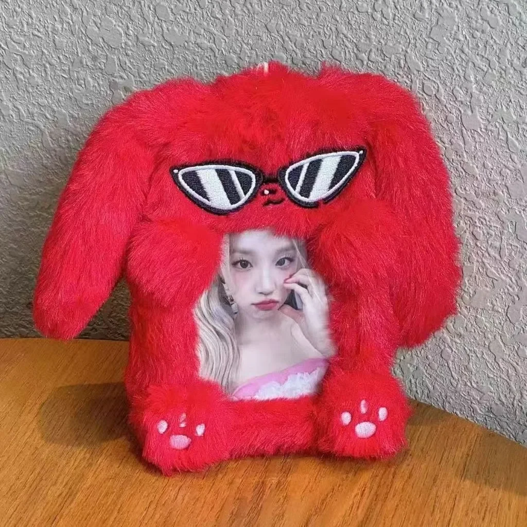 Cute Plush Photocard Holder Cartoon Idol Lomo Card Protective Sleeve (G)I-DLE YUQI Styles Cute Student Card Holder