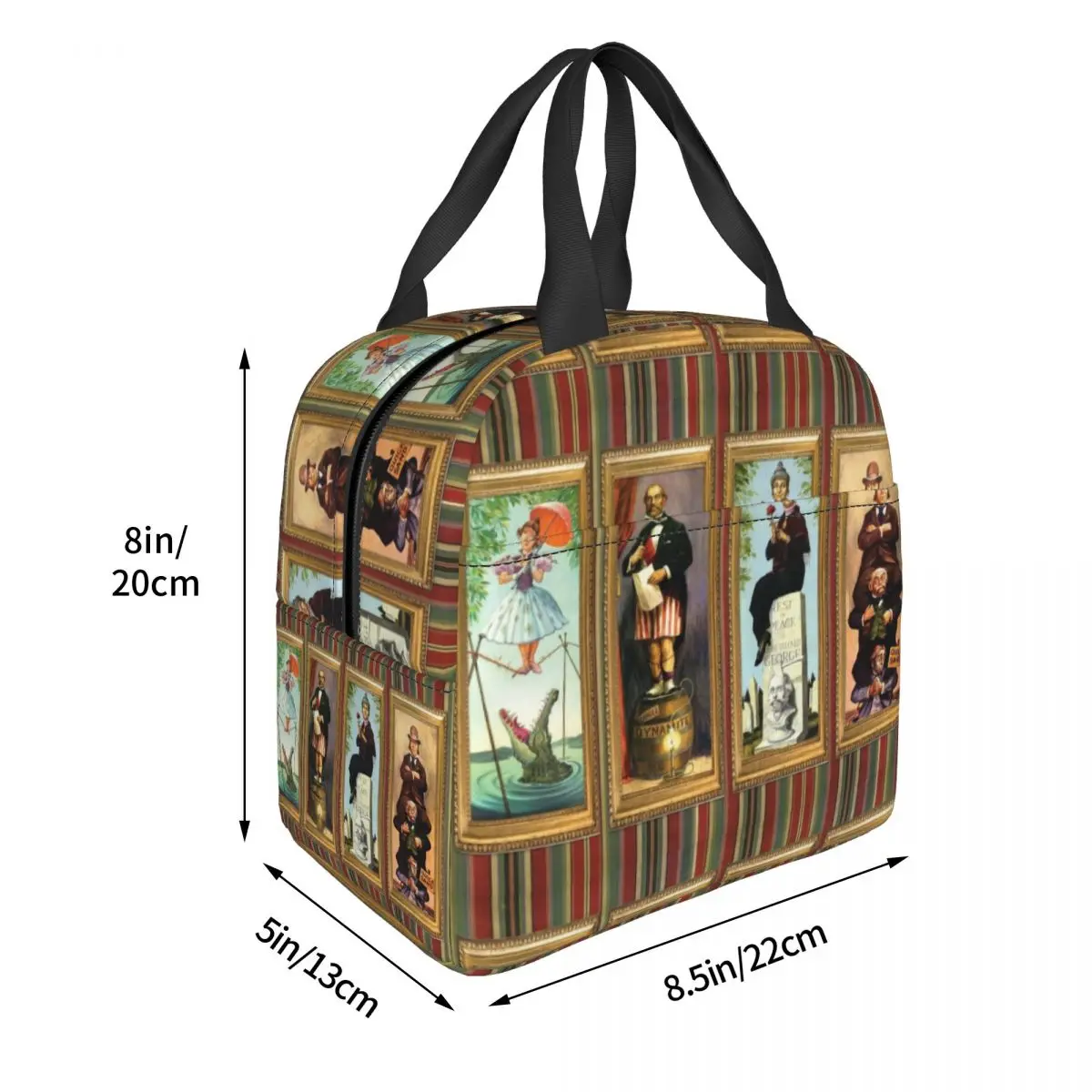 Haunted Mansion Stretching Lunch Bag for School Work Picnic Leakproof Insulated Thermal Cooler Lunch Box Women Kids Food Bags