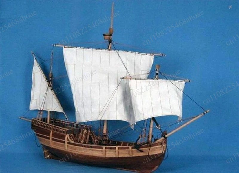 Pinta 1/50 Scale Wood Model Ship Kits 25.6 Inch Length Yuanqing Wooden Vessel Assembly Model