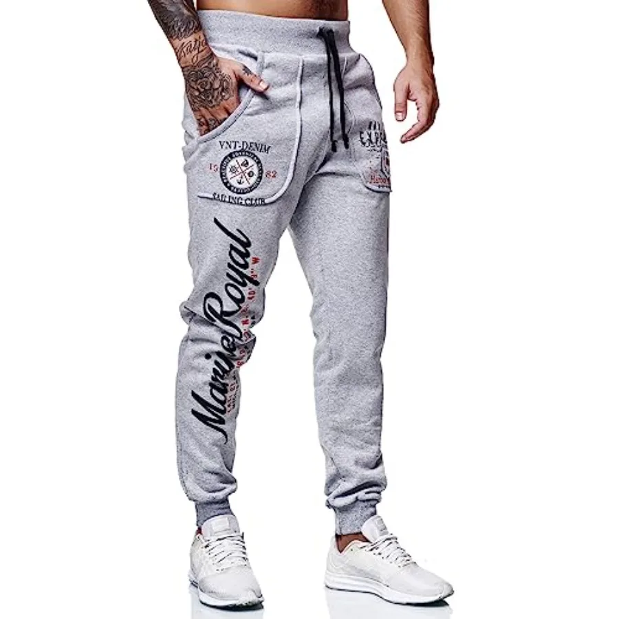 

Marine Royal Men's Jogger Pants, Sports Fitness Running Casual Sweatpants