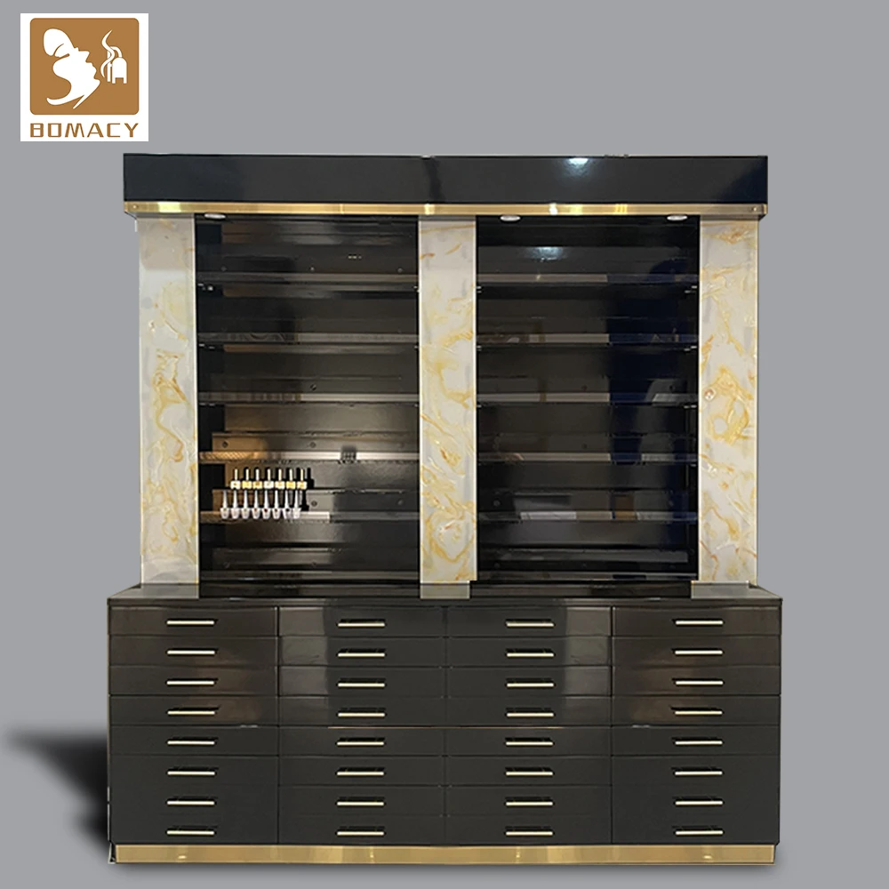 

Cabinet Hair Makeup Color Tube Storage Salon Wood Cosmetic Store Klar Art Practice Display Stand Nail Polish Racks Wall Mount