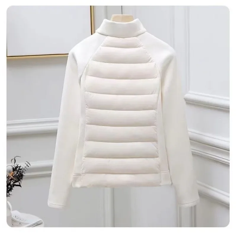 Stand-up Collar Thin Autumn and Winter Warm Lining Waist Jacket Yoga Clothing Sports Base Cotton Clothing Women's