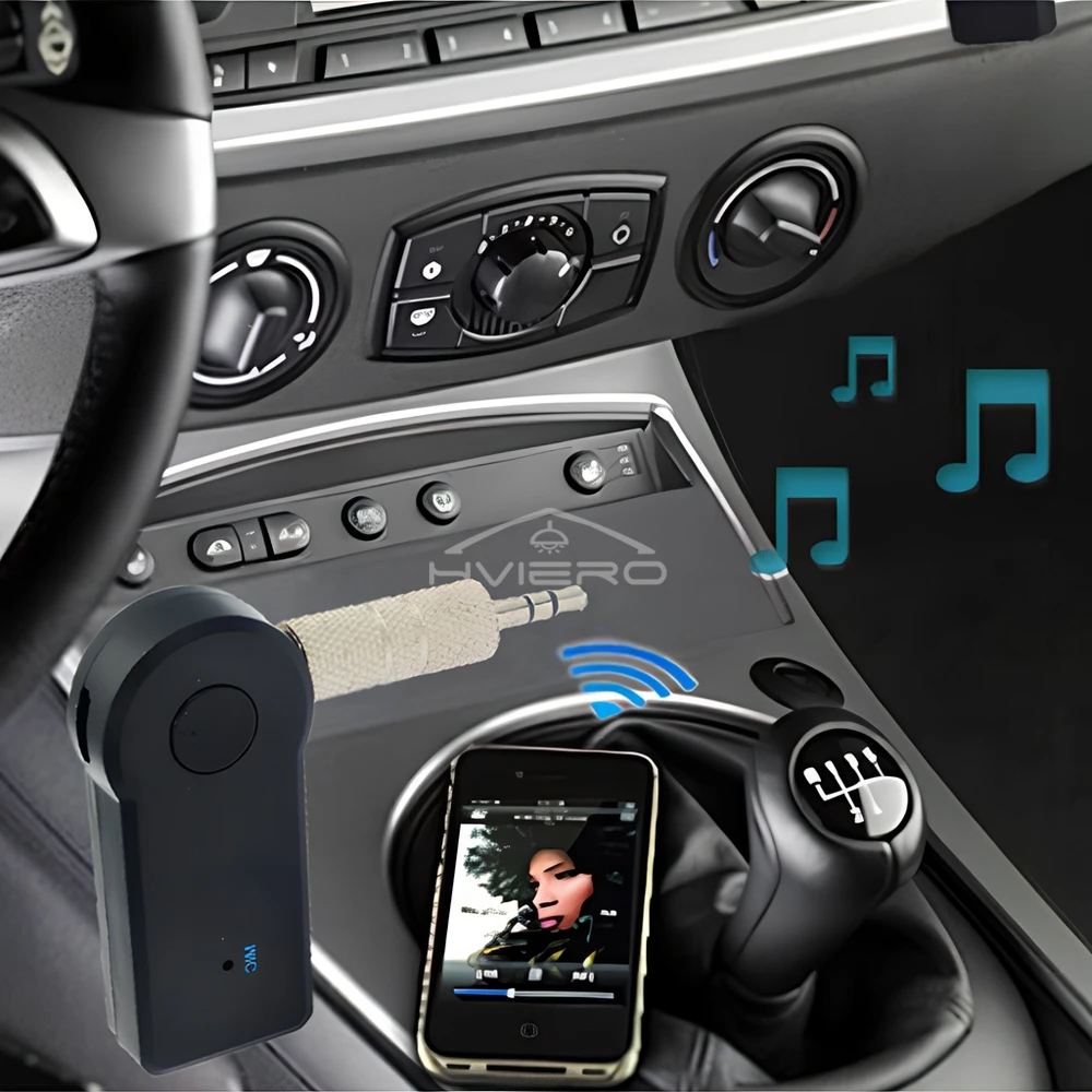 1PCS Wireless Bluetooth Music Audios 5.0 Receiver 3.5mm Streaming Car A2DP Headphone AUX Adapter Connector Mic Handfrees Player