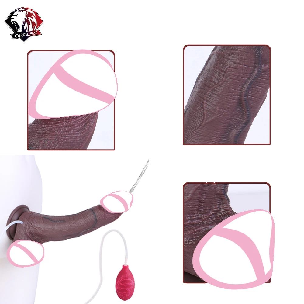 ORALSX التدفق طبقة مزدوجة الكثافة دسار مع مصاصة سيليكون نابض بالحياة القذف القضيب الاستمناء لعبة الجنس للرجال والنساء #1