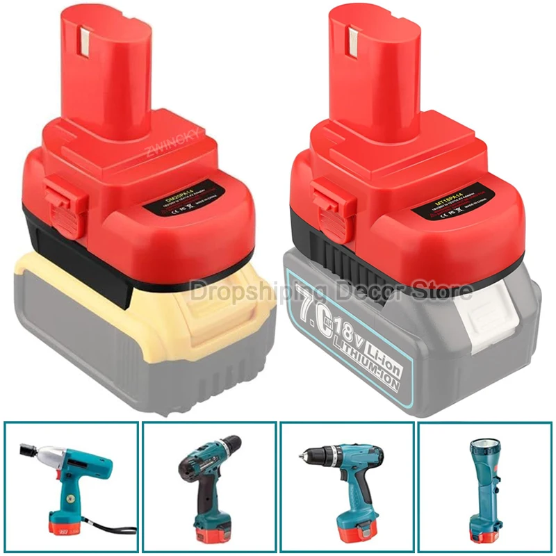 

Battery Adapter Converter For Makita/Dewalt/Milwaukee 18V Lithium Battery For Makita 12V 14.4V Ni-Cd/Ni-Mh Cordless Tools