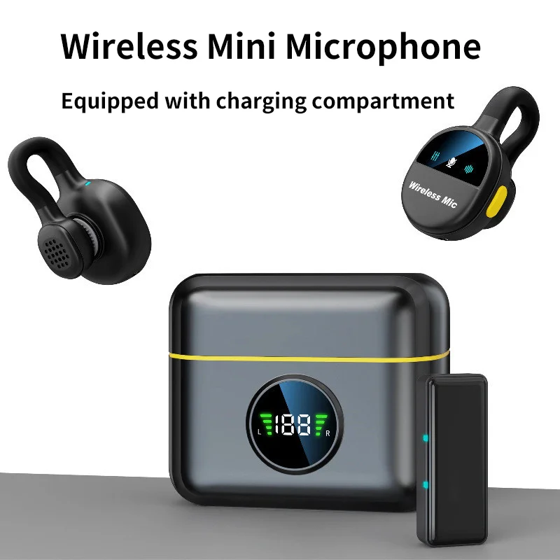 

Wireless 2.4G Microphone Power Display Stereoscopic Radio Noise Reduction Long Battery Life Lapel Microphone Live Outdoor Video