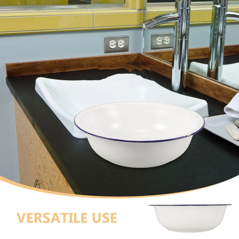 المينا تدليك القدم حوض استحمام سعة كبيرة مقاومة للصدأ القدم نقع حوض المحمولة للاستخدام صالون سهلة التنظيف دائم