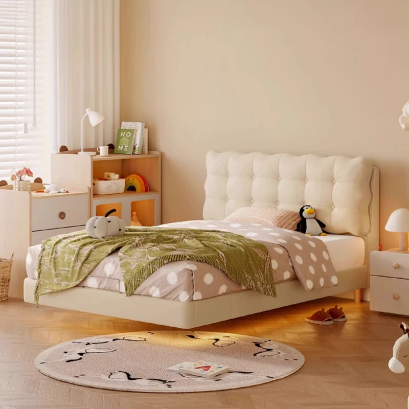 #￥Aesthetic Cute Bed Princess Sleeping Safe Cheap Comfortable Space Saving Cute Bed Design Camas De Casal Postmodern Furniture
