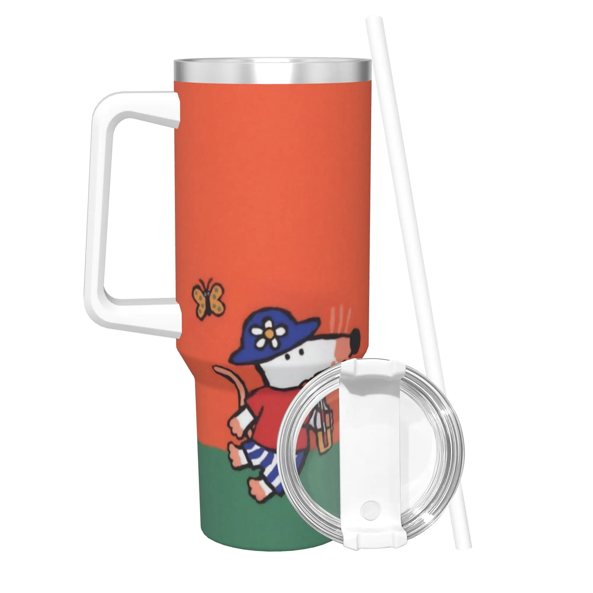 Maisy Mouse 40oz Tumbler Stainless Steel Double Wall Vacuum Insulated  Tumblers Mug With Straw