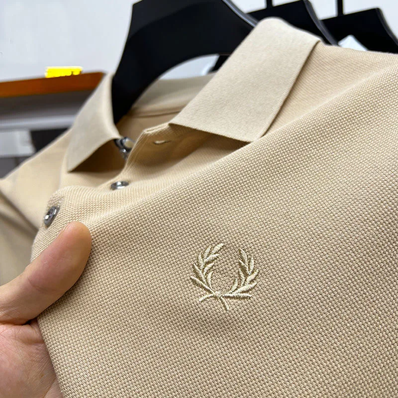 2024 Camicia POLO per il tempo libero da uomo nuova ricamata estiva di vendita calda Camicia a maniche corte in cotone 100% di marca traspirante di