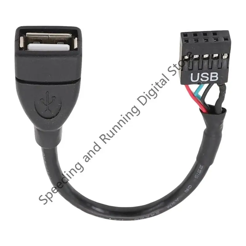 1pc 15cm/35cm MotherBoard 9Pin to USB2.0 Two Extension Line Main Board Female Header to Dual USB 2.0 Female Adapter Cable