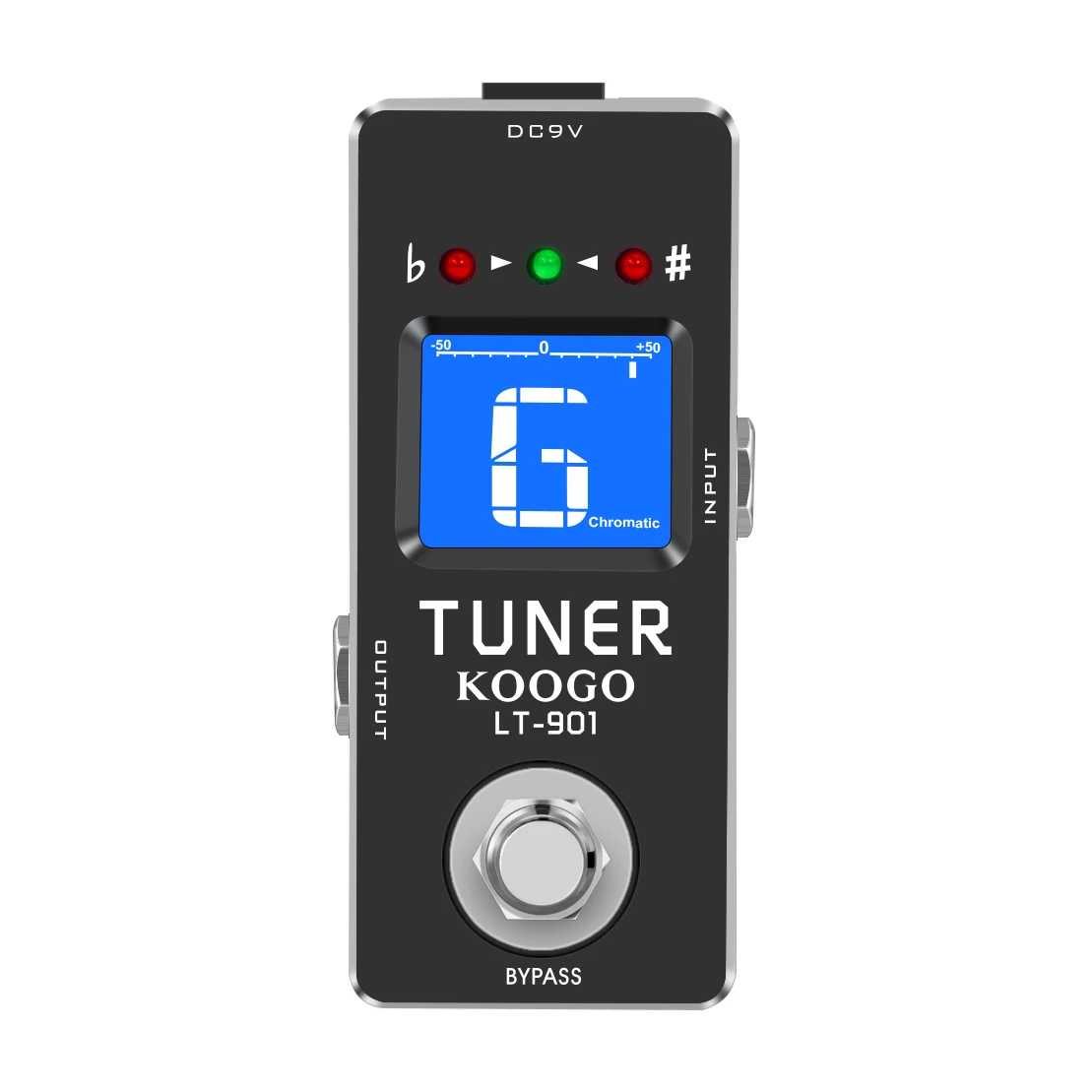 

Koogo Tuner Pedal,Chromatic Guitar Tuner Pedal Fast and Accuate Tuner for High Precision ± 1 Cent with Pitch Indicator