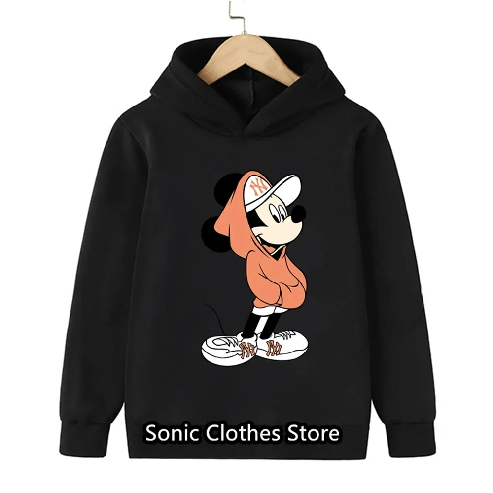 Kids Mickey Mouse Hoodies Minnie mouse Sweatshirt Baby Boy Clothes Long Sleeve Tops Cute Children Spring Costume Girls Clothing