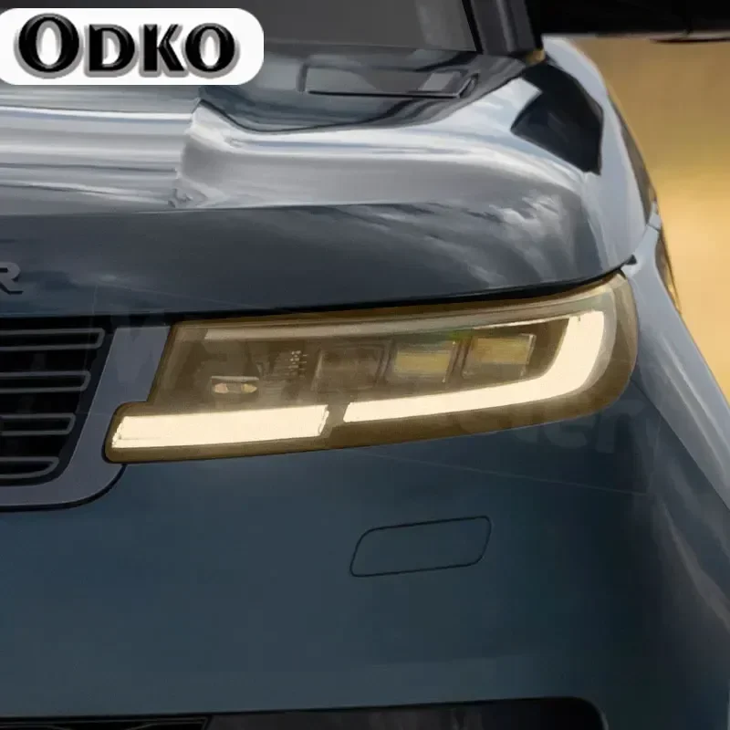 

2 Pcs Car Headlight Protective Film Transparent Smoked Black TPU Sticker For Range Rover Sport 2023 L461 Accessories
